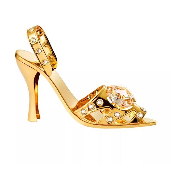 24K Gold Plated with Austrian Crystals Shoe by KG&C NWT - Picture 1 of 10